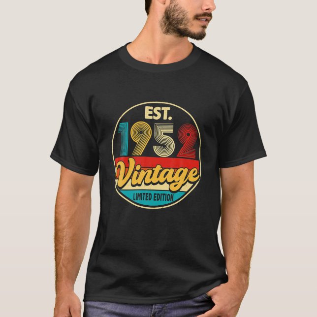 Tshirt anniversaire 74 ans vintage 1952 édition li (Devant)