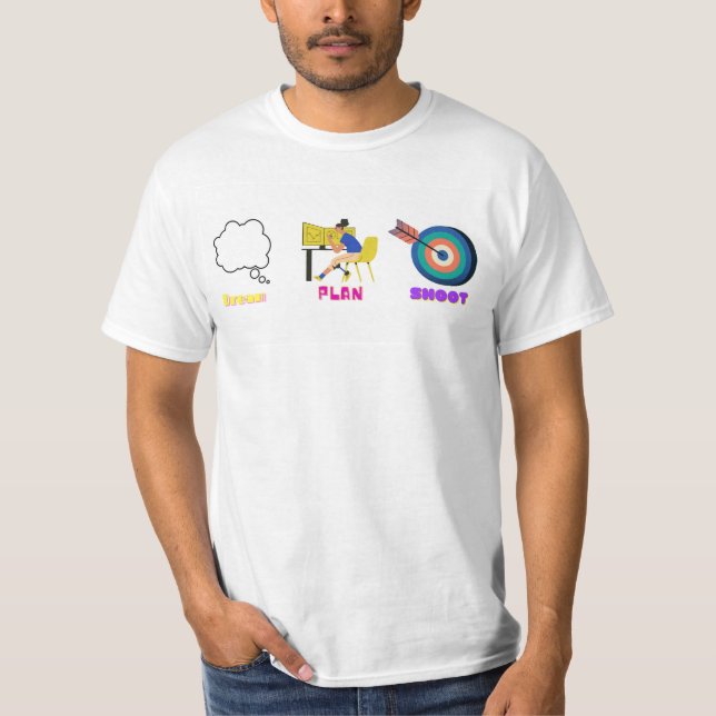 TSHIRT AVEC NE JAMAIS ABANDONNER EN ARRIÈRE (Devant)