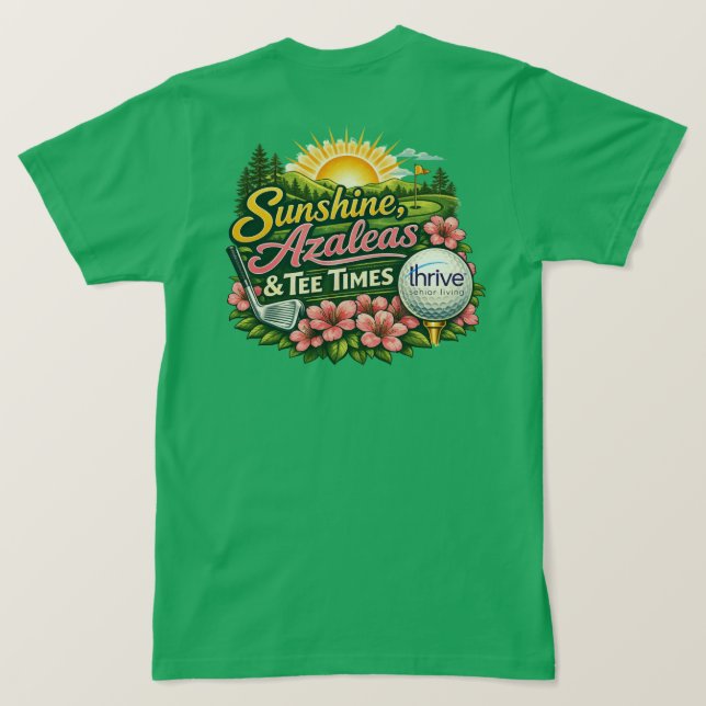 TShirt Azalées Ensoleillées et Parties de Golf Pro (Design dos)