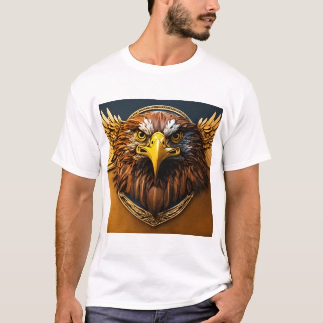 Tshirt blanc avec 🦅 d'aigle (Devant)