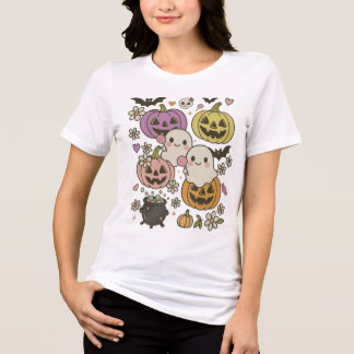 Tshirt Citrouille pour fantôme Cute Kawaii Hallowe