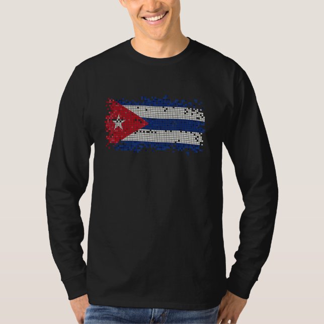 Tshirt Cuba, cartes cubaines, chemises de drapeau  (Devant)