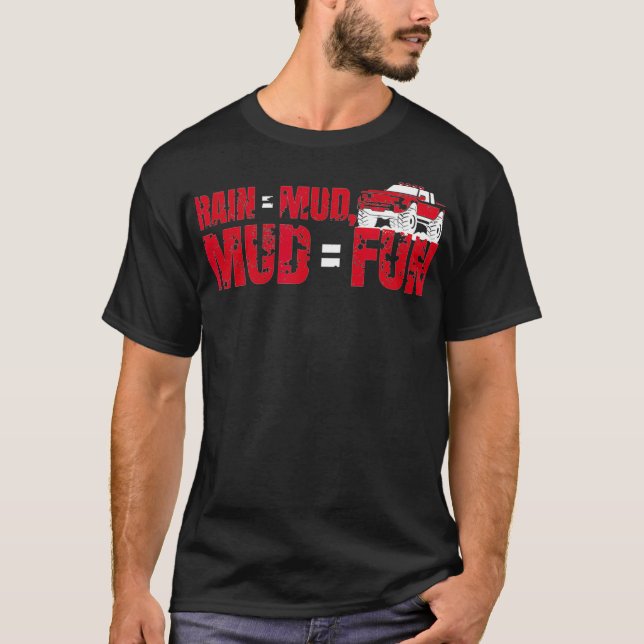 Tshirt de course de boue American Mens Mud Bogging (Devant)