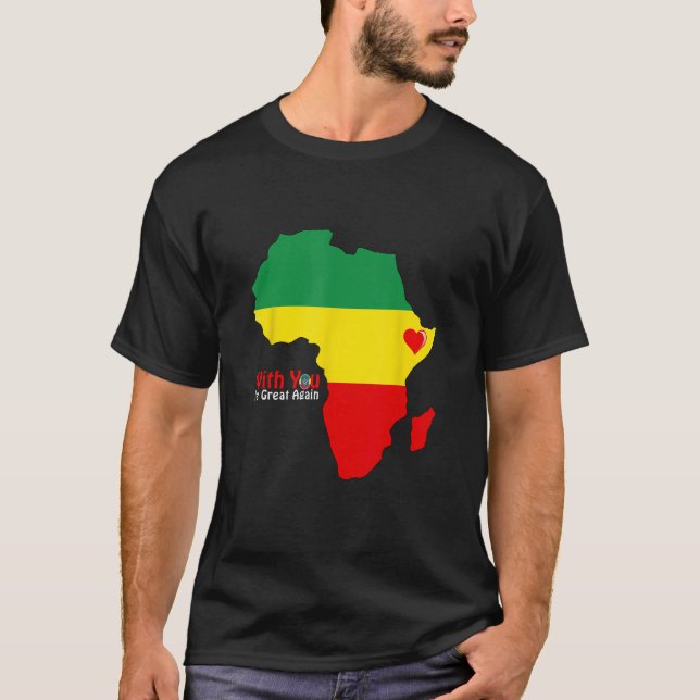 Tshirt de la fierté éthiopienne Dr Abiy Ahmed Stan (Devant)