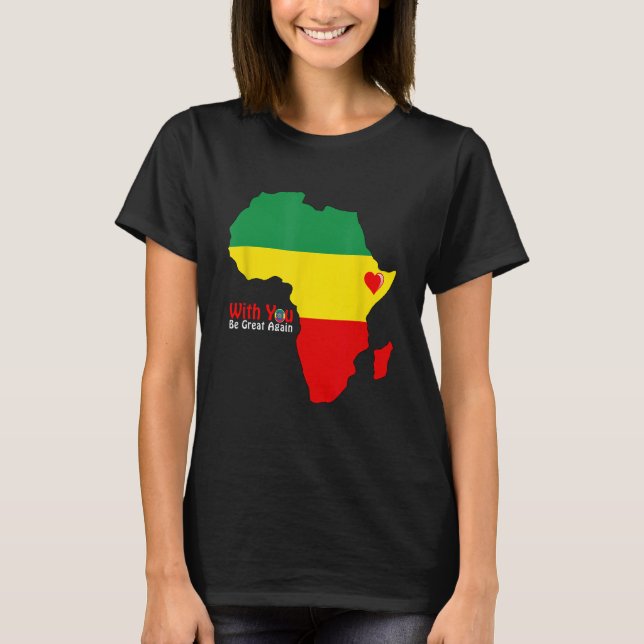 Tshirt de la fierté éthiopienne Dr Abiy Ahmed Stan (Devant)