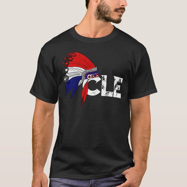 Tshirt de la tribu indienne Cleveland Iroqios pour (Devant)