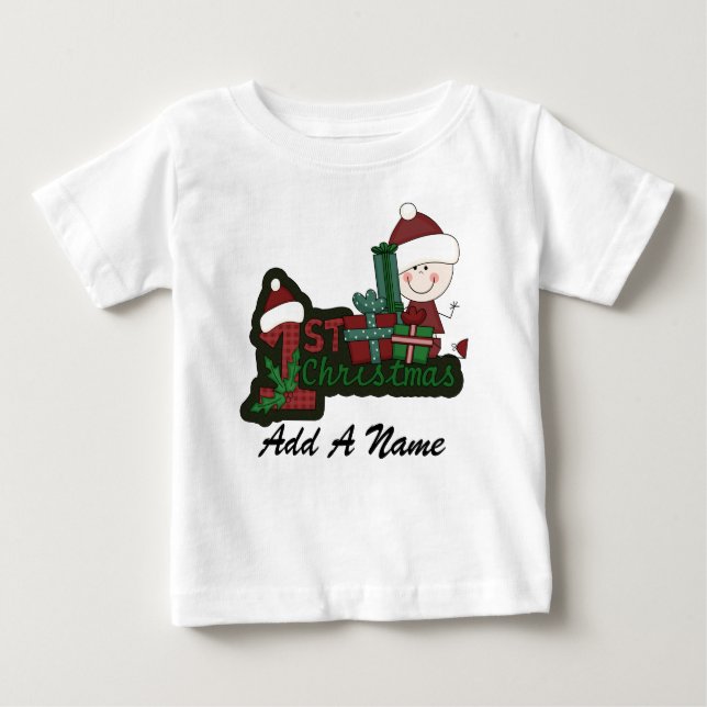 Tshirt de Noël 1er personnalisable (Devant)