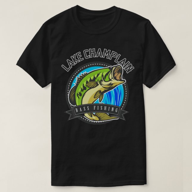 Tshirt de pêche du lac Champlain (Design devant)