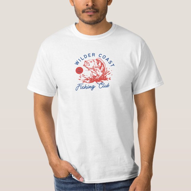 Tshirt de pêche rétro côte sauvage (Devant)