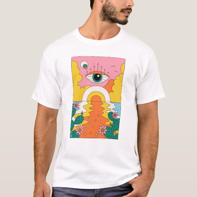 Tshirt désert psychédélique (Devant)