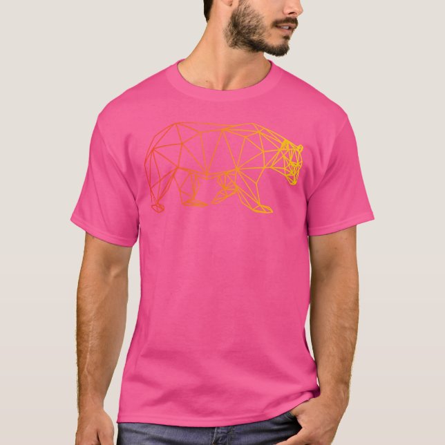 Tshirt d'ours géométrique Camping Randonnée sauvag (Devant)