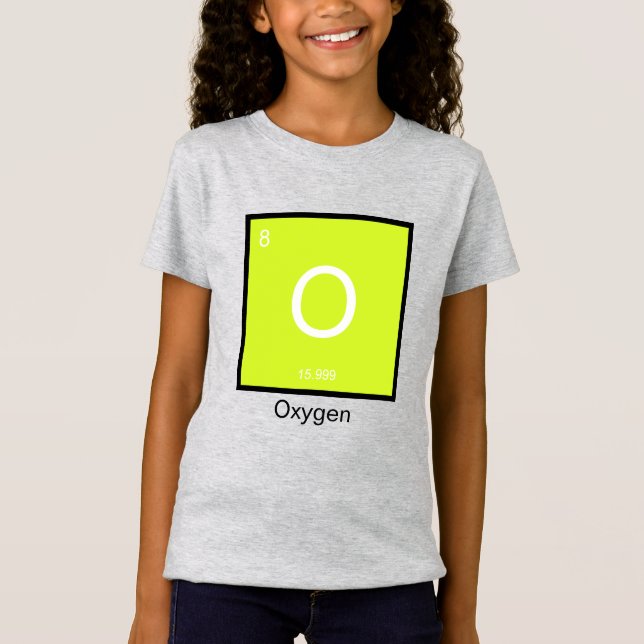 Tshirt d'oxygène de la table des éléments (Devant)