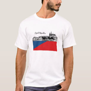 Tshirt Drapeau Tchèque, Czechia, Prague / Hradcany
