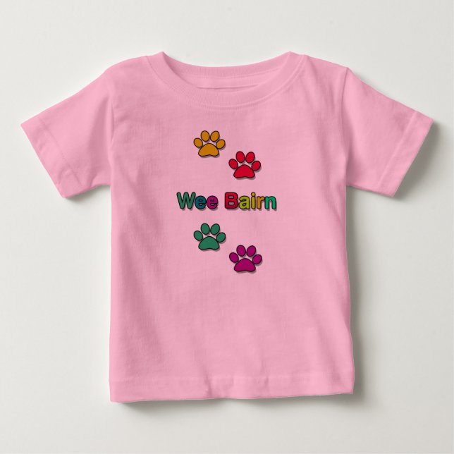 Tshirt Empreinte de patte Wee Bairn pour enfants (Devant)