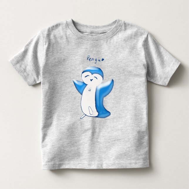 Tshirt Enfant Pingouin Pingouin Heureux (Lt Blue) (Devant)