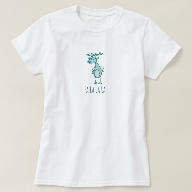 TShirt Fa La La Reindeer Basique (Design devant)