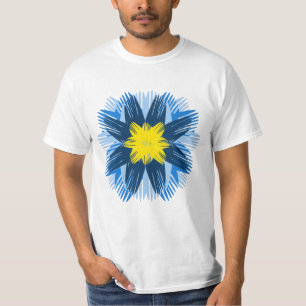 tshirt fleur en plumes