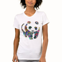 tshirt fleurs panda