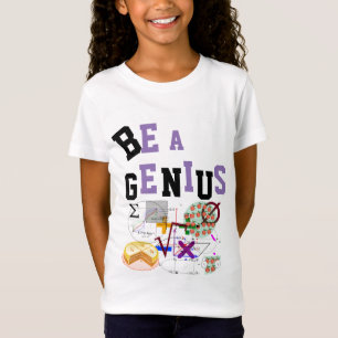 Tshirt GENIUS 4 Filles NOM sur le dos