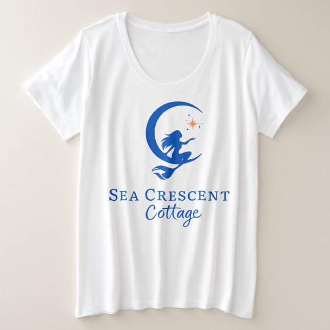 Tshirt grande taille pour femmes Sea Crescent Cott (Design devant)