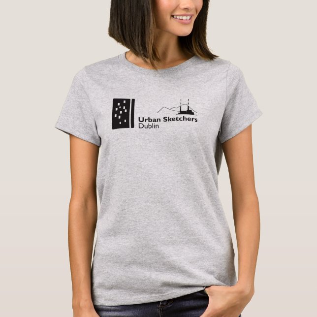 Tshirt gris avec logo USk Dublin (Devant)