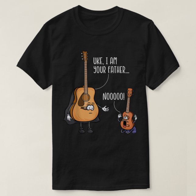 Tshirt Guitare Drôle, Chemise Ukelele, Uke Je Suis (Design devant)