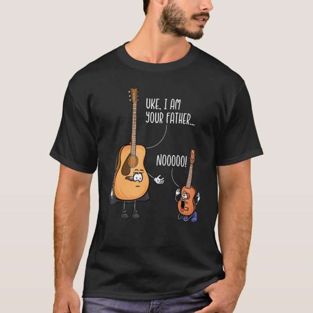 Tshirt Guitare Drôle, Chemise Ukelele, Uke Je Suis (Devant)