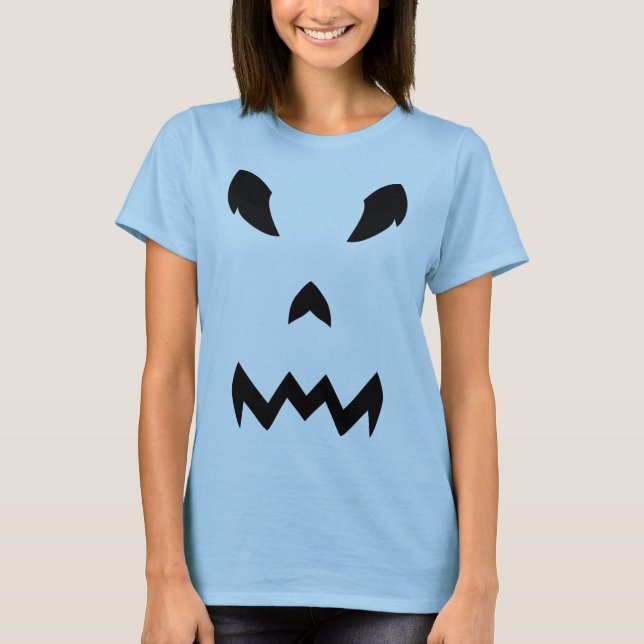 Tshirt Halloween visage citrouille (Devant)