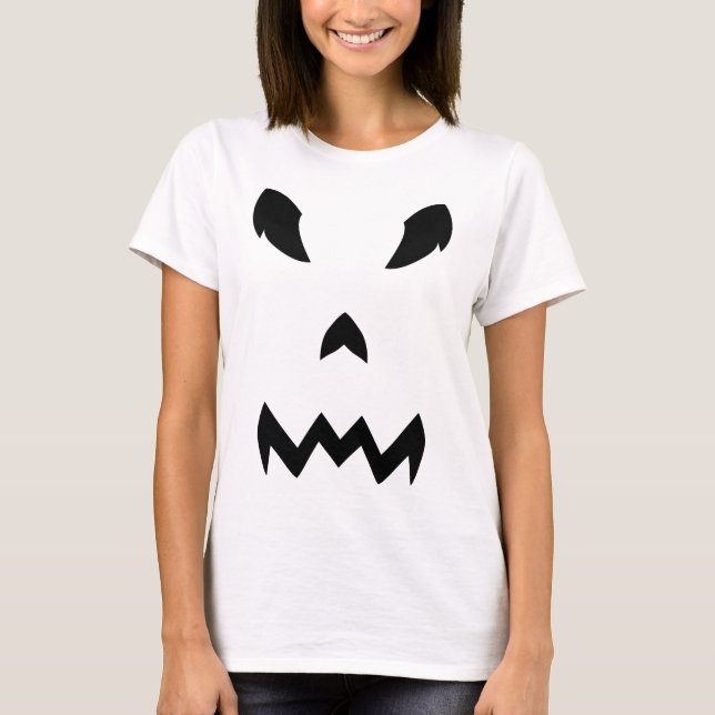 Tshirt Halloween visage citrouille (Devant)