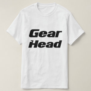 Tshirt homme tête d'engrenage en blanc