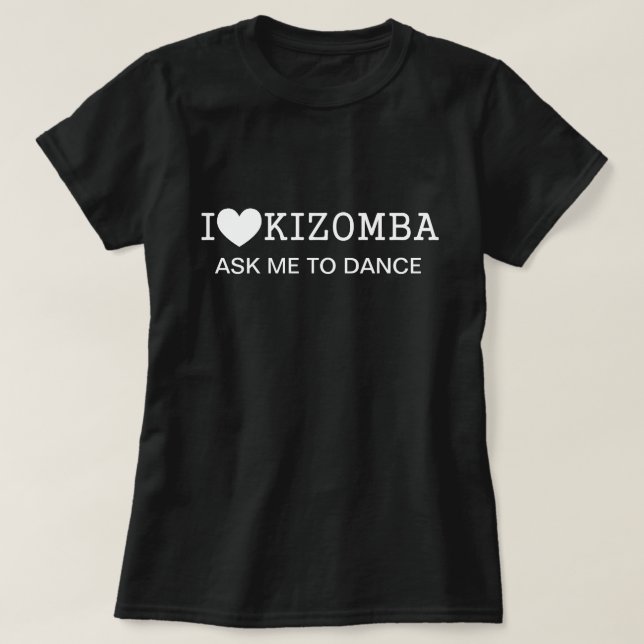 Tshirt « I Love Kizomba » p Femme (Design devant)