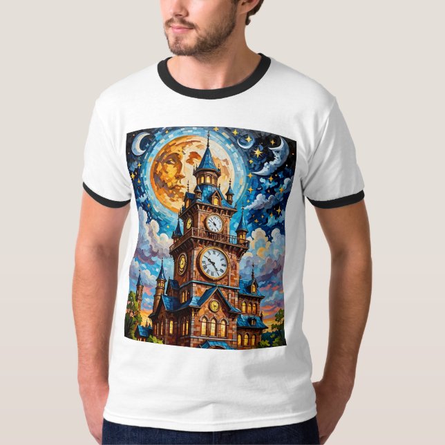 Tshirt Imaginaire de la tour de l'Horloge Lune (Devant)