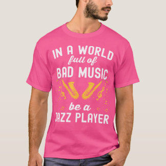 Tshirt Jazz pour hommes musicienne Saxophoniste fe