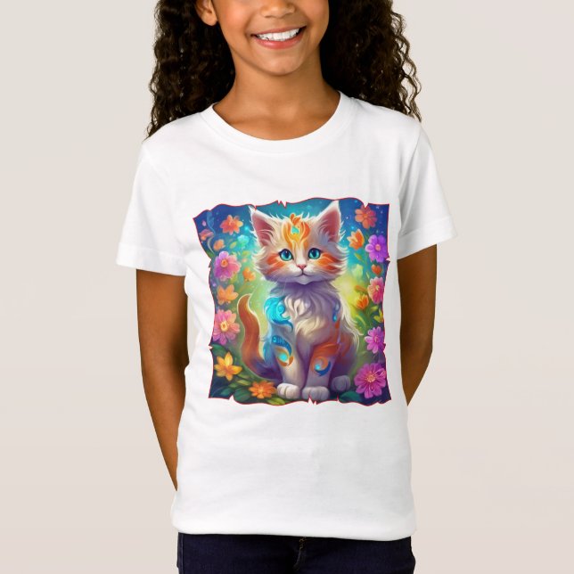 Tshirt Kutie Kat Whimsical Kitten (Devant)