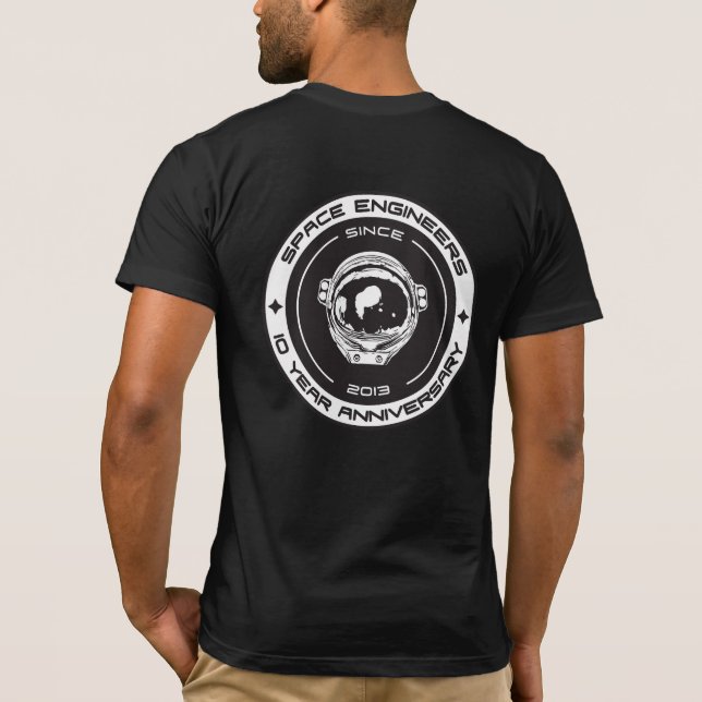 Tshirt Logo 10 ans pour les ingénieurs spatiaux (Dos)