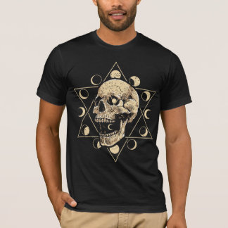 Tshirt lune mystique de géométrie sacrée du crâne