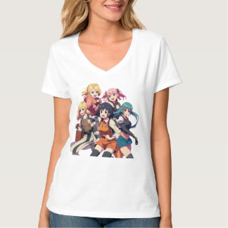 TShirt manga pop art amoureux anime drôle pour fem