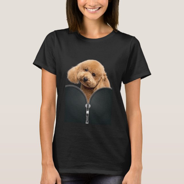 TShirt - Poodle en poche zippée (Devant)