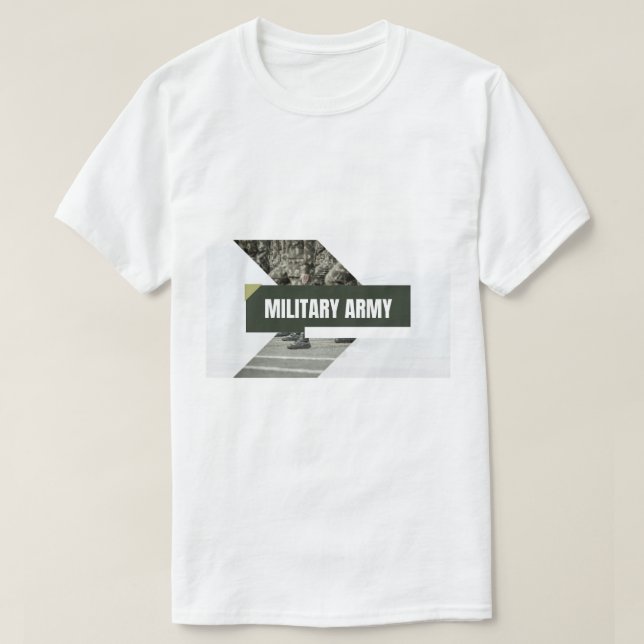 Tshirt pour hommes militaire armée  (Design devant)