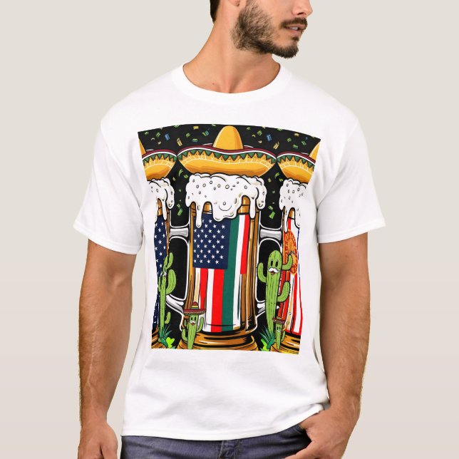 TSHIRT POUR LES MEXICAINS QUI VIVENT AUX USA (Devant)