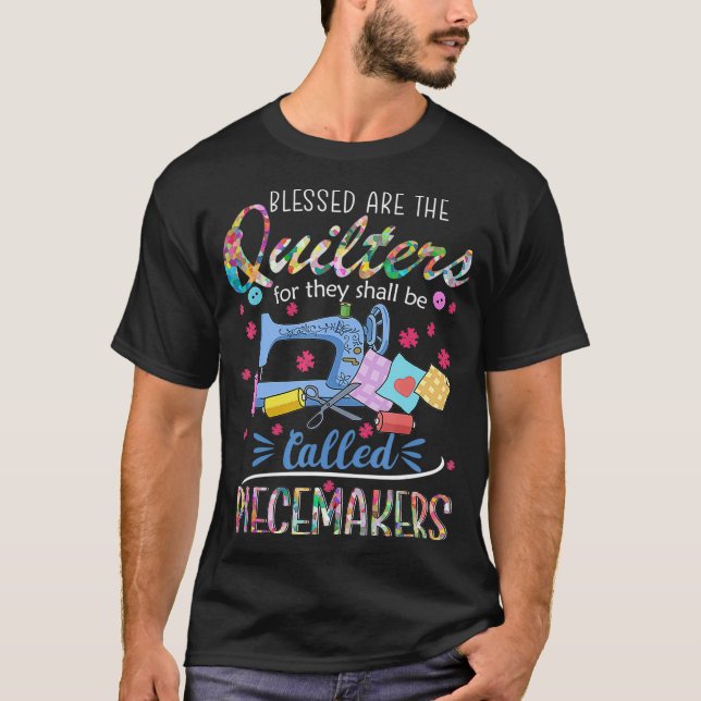 Tshirt Quilting Heureux Piecemakers Cadeaux (Devant)