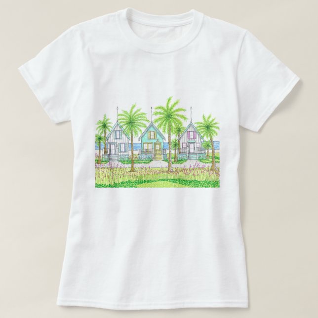 Tshirt Régulier Beach Life Tropical Shack (Design devant)