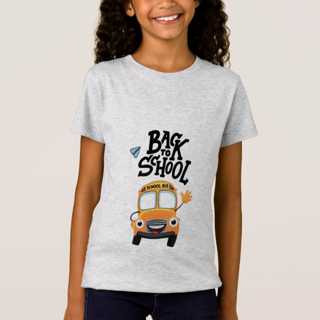 Tshirt Retour à l'école avec Bus (Devant)