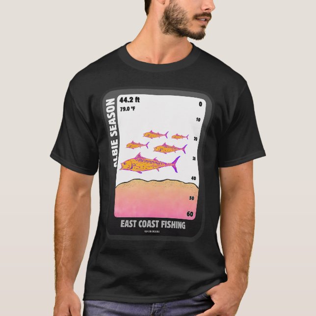 TShirt Saison Albie Fish Finder Pêche Côte Est (Devant)