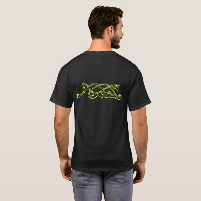 Tshirt Serpent Viking Métallisé Vert (Dos entier)