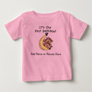 Tshirt singe Twin Girls personnalisé