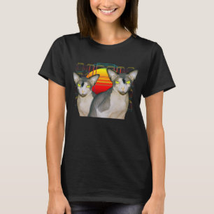 tshirt Sphynx Cat Ninja Twins Crazy Cat Design