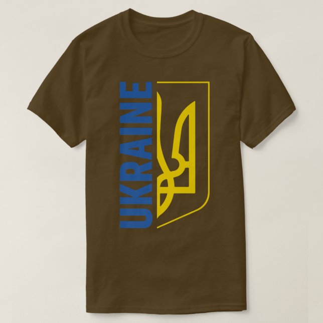 Tshirt Ukraine Pride pour hommes blason Emblem U (Design devant)