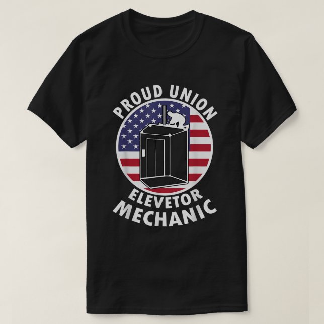 Tshirt Union d'ascenseur pour mécanique du travail (Design devant)