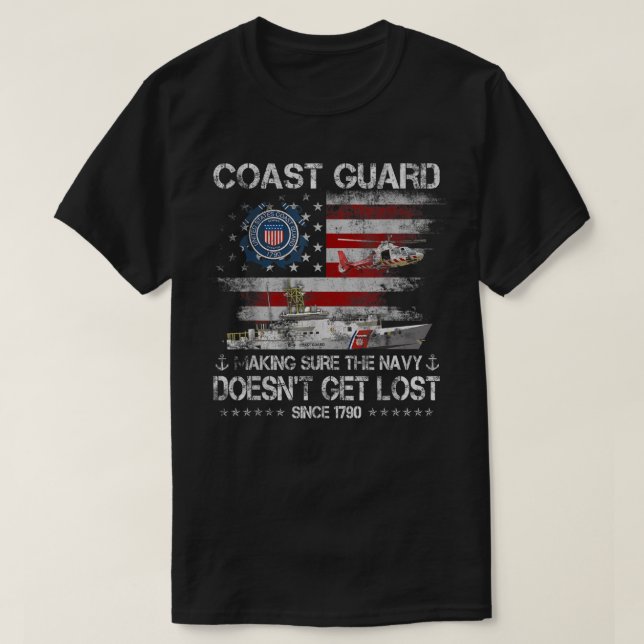 Tshirt vétéran de la Garde côtière, USCG American  (Design devant)